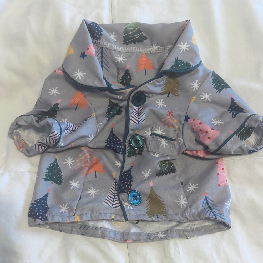 Lucy & Co Dog Pajamas with Christmas Tree Pattern